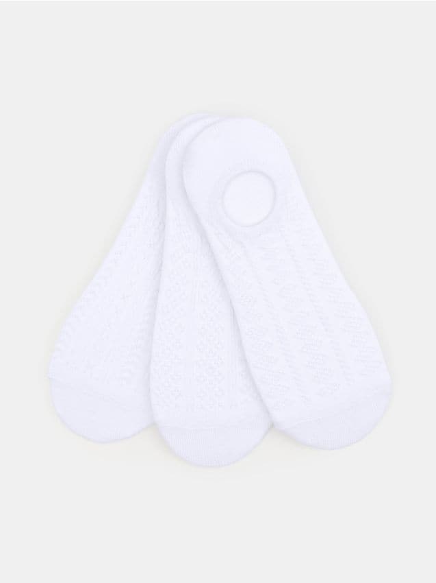 Sinsay - Șosete striate 3 pack - alb