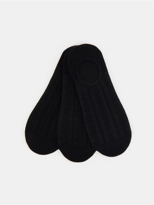 Sinsay - Șosete striate 3 pack - negru