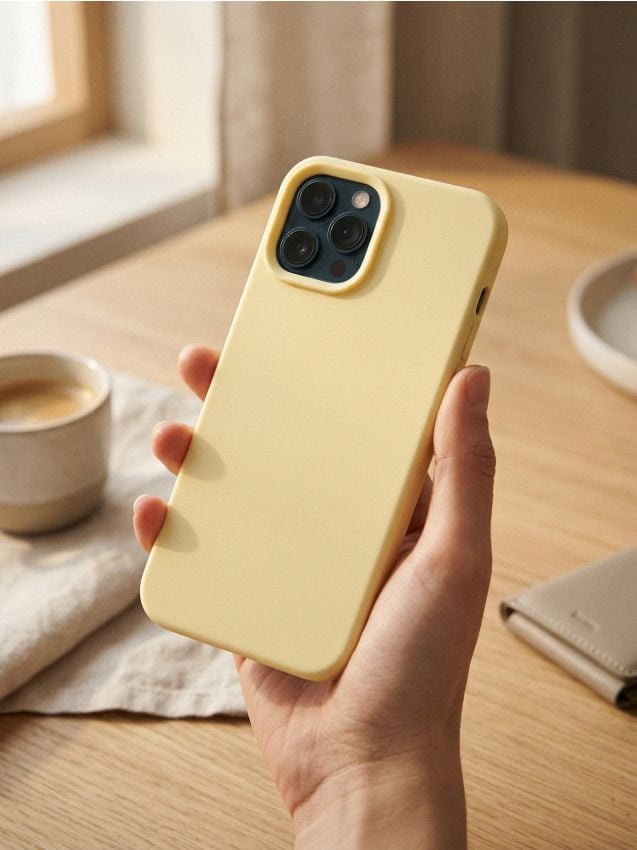 Sinsay - Husă de protecție pentru iPhone 12/12 Pro - galben-deschis