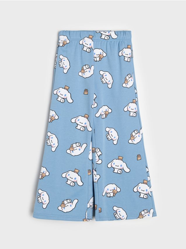 Sinsay - Pantaloni de trening cu crac larg Cinnamoroll - bleumarin