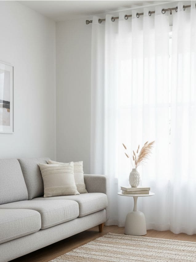 Sinsay - Záves s krúžkami - biela