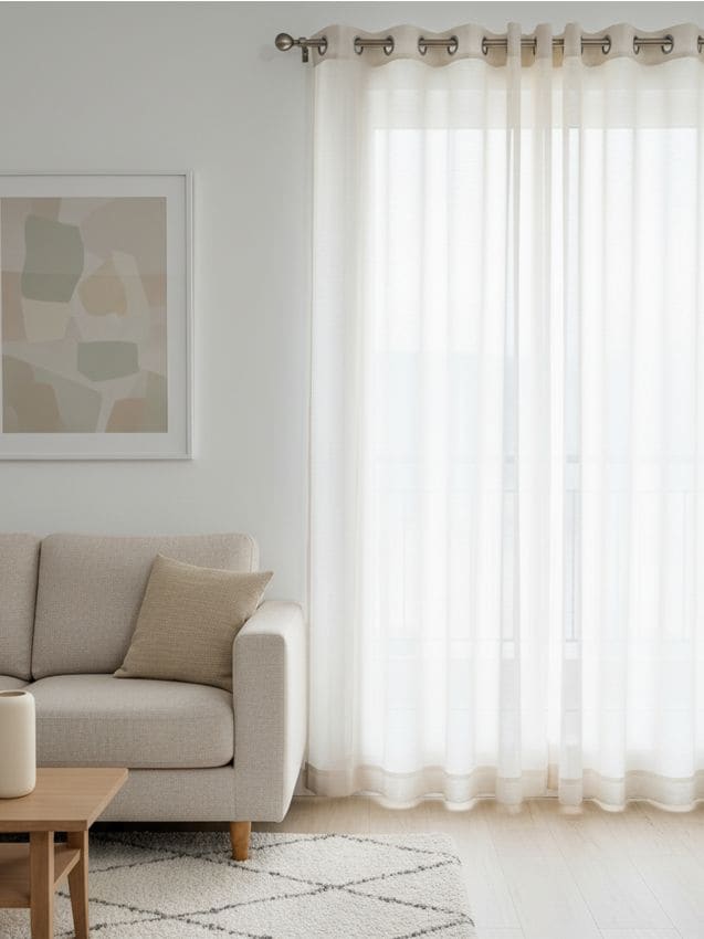 Sinsay - Záves s krúžkami - béžová