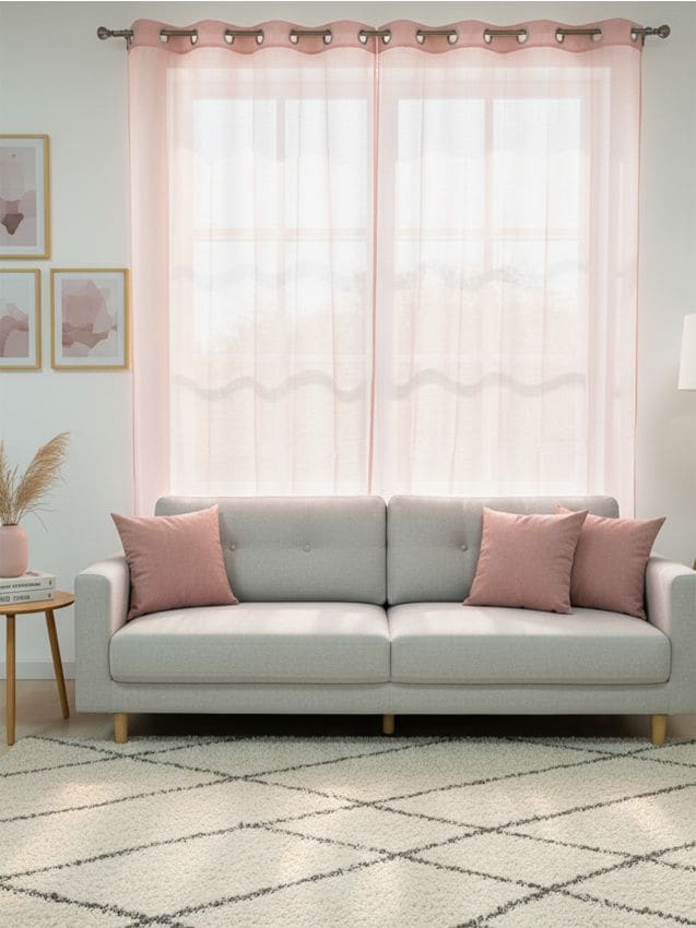 Sinsay - Záves s krúžkami - ružová