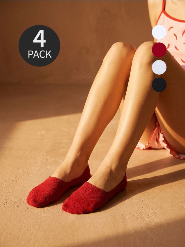 Sinsay - Șosete striate 4 pack - multicolor