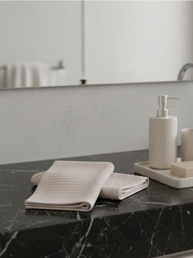 Sinsay - Sada bavlnených uterákov s rebrovanou štruktúrou 2 pack - béžová