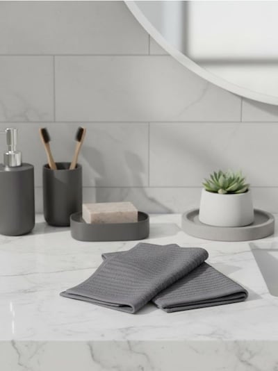 Set pamučnih peškira sa rebrastom teksturom 2 kom