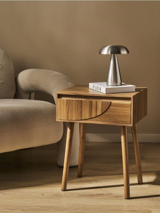 Sinsay - Noptieră cu sertar - brun-auriu