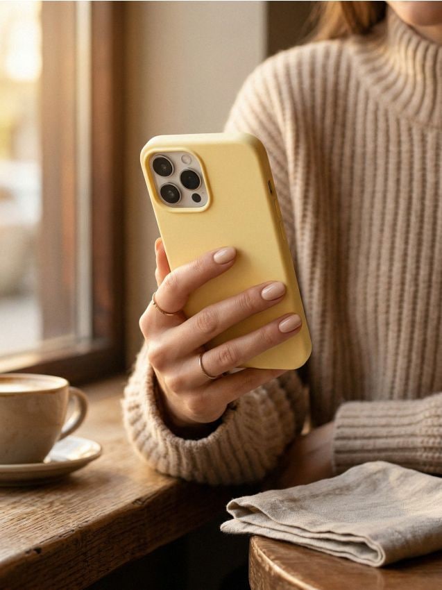 Sinsay - Husă de protecție pentru iPhone 13/14 - galben-deschis