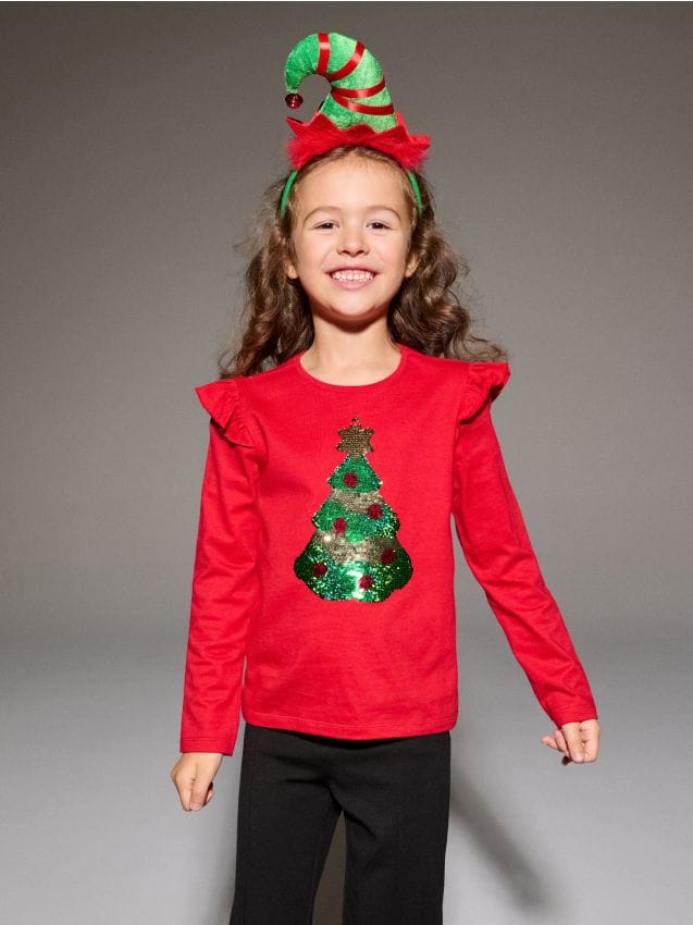 Sinsay - Bavlnené tričko - červená