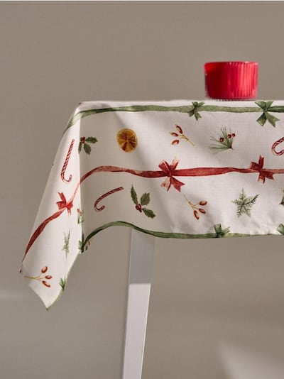 Tischdecke mit Weihnachtsmotiv
