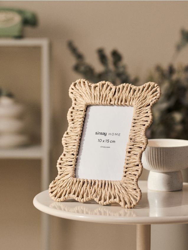 Sinsay - Ramă foto împletită - bej