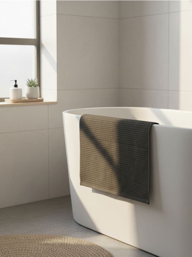 Sinsay - Jednofarebný bavlnený uterák - tmavosivá