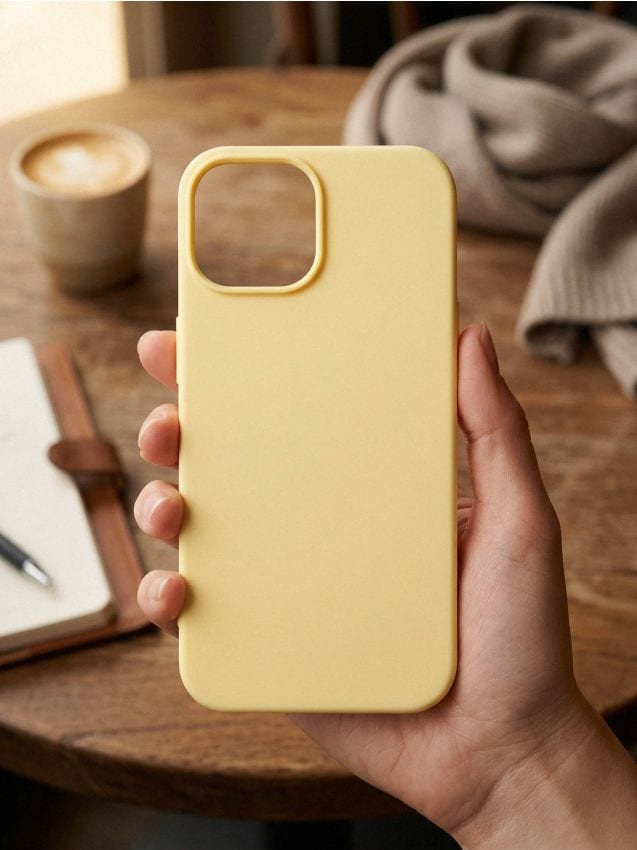 Sinsay - Husă pentru iPhone 15 - galben-deschis