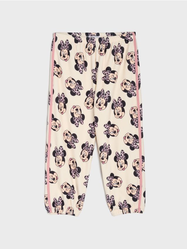 Sinsay - Pantaloni de trening tip jogger Minnie Mouse - nude