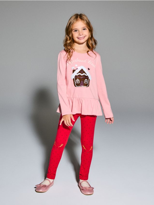 Sinsay - Bavlnené tričko - popolavá ružová