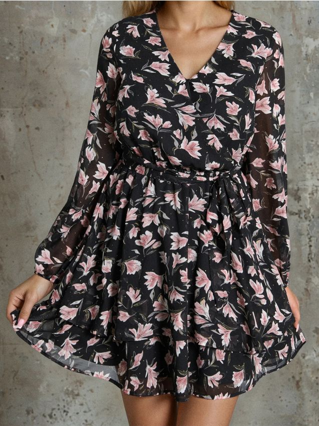 Sinsay - Rochie cu dantelă - multicolor