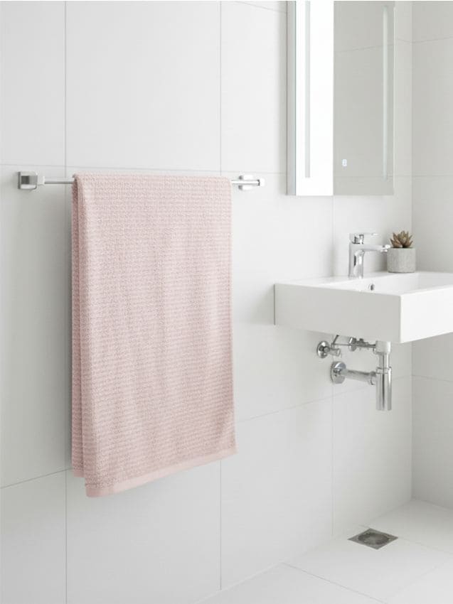 Sinsay - Jednofarebný bavlnený uterák - pastelová ružová