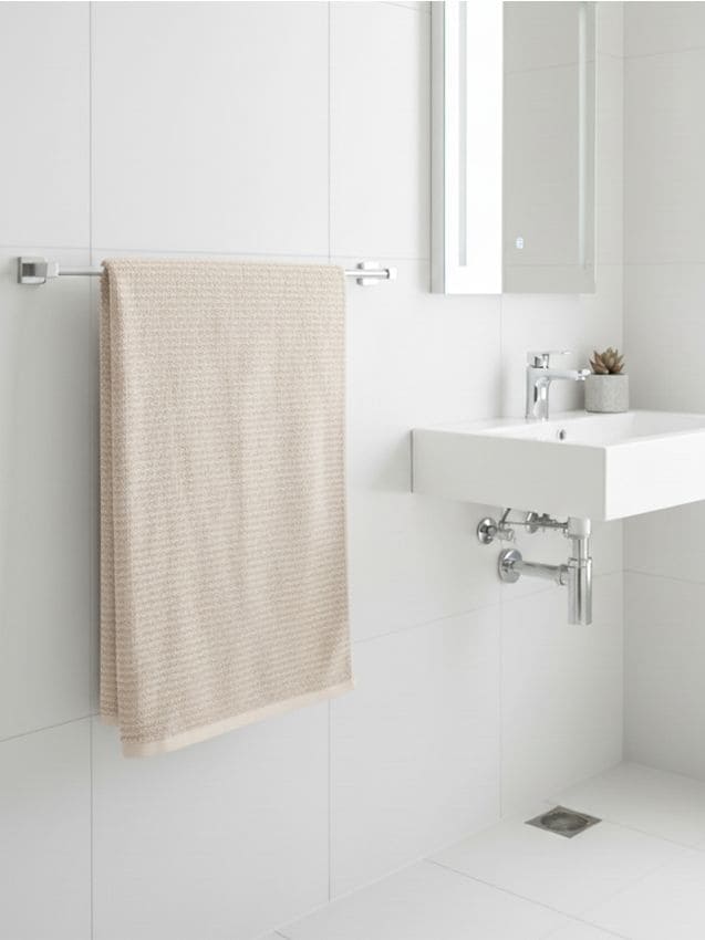 Sinsay - Jednofarebný bavlnený uterák - béžová