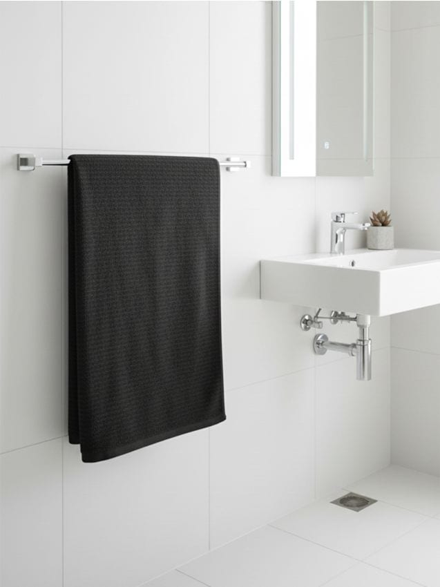 Sinsay - Jednofarebný bavlnený uterák - tmavosivá