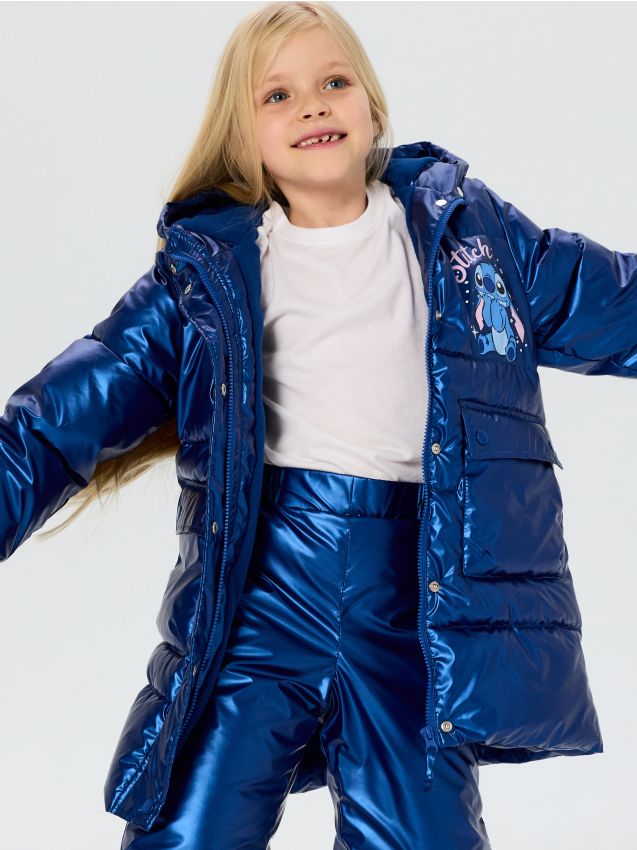 Sinsay - Pantaloni de schi căptușiți Stitch - bleumarin