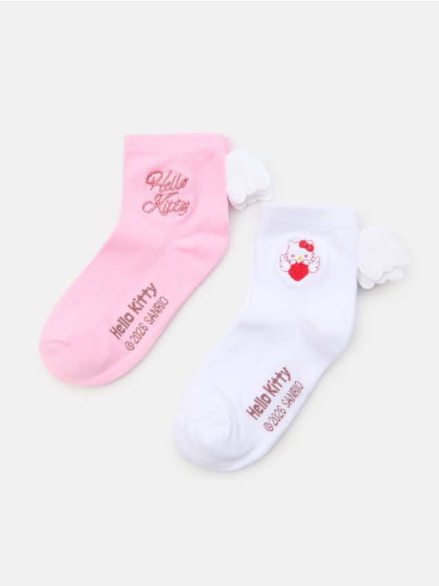 Sinsay - Skarpetki Hello Kitty 2 pack - wielobarwny