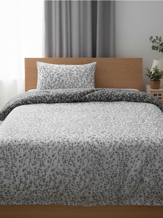 Sinsay - Bavlnená posteľná súprava - stredne sivá