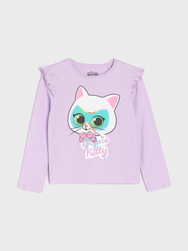 Sinsay - Tricou din bumbac cu imprimeu Disney SuperKitties - lavand