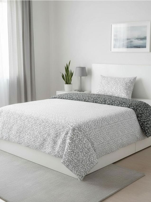 Sinsay - Bavlnená posteľná súprava - stredne sivá