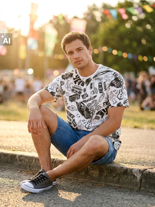 Sinsay - Tricou cu mânecă scurtă și model - gri deschis
