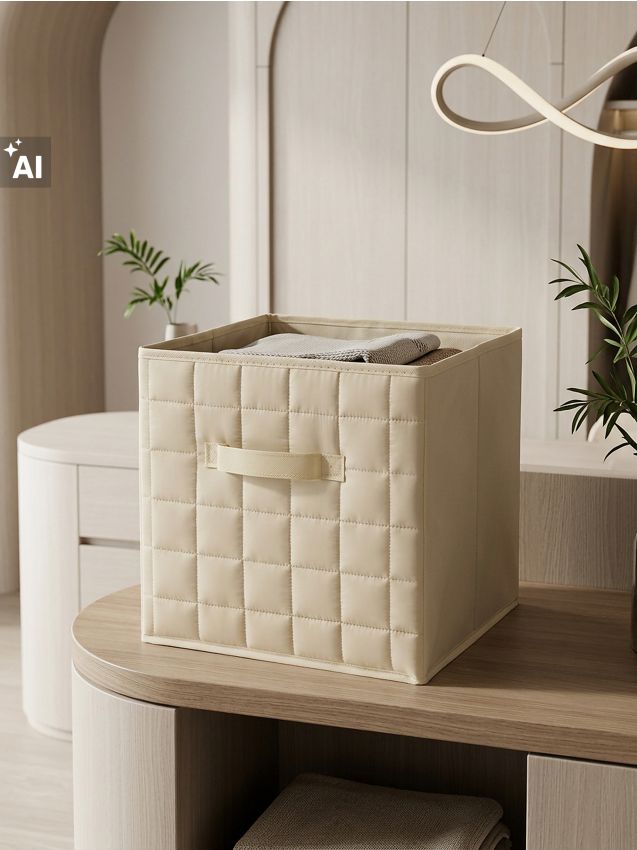 Sinsay - Cutie pliabilă pentru depozitare cu față matlasată - bej