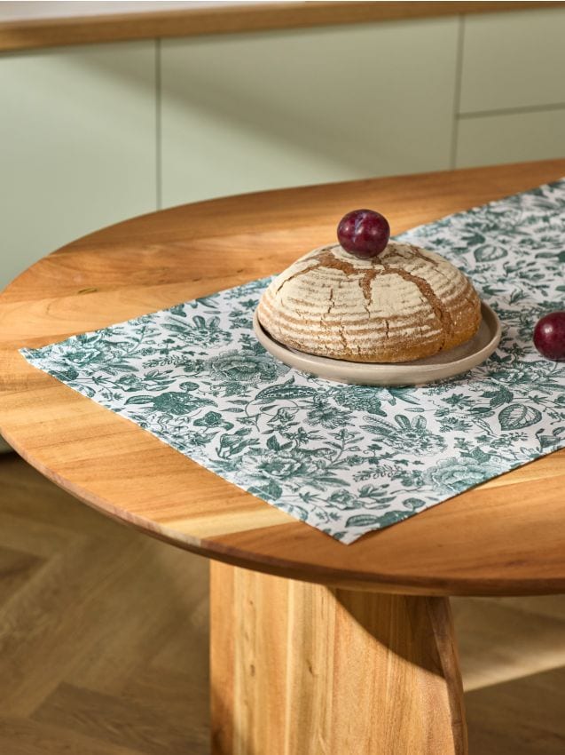 Sinsay - Traversă de masă cu model botanic - crem