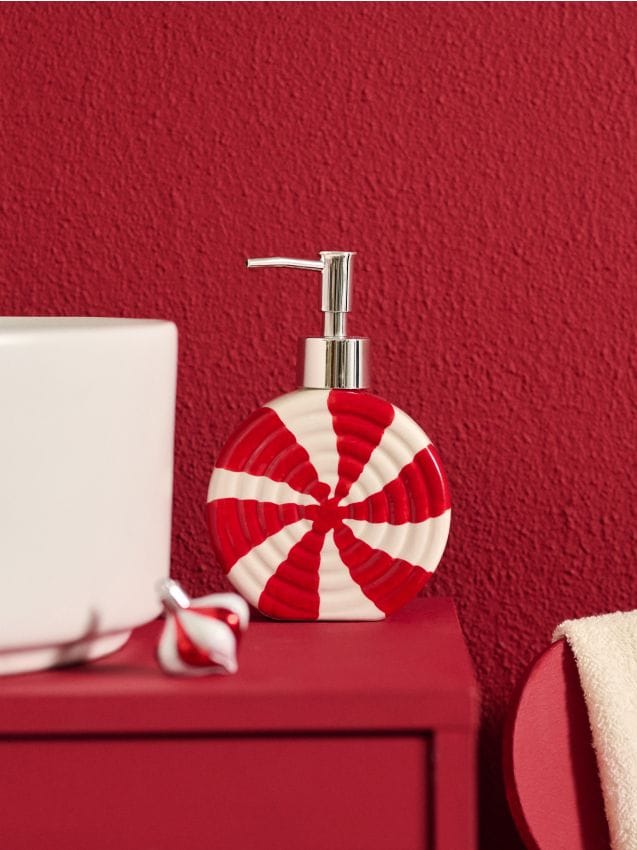 Sinsay - Dávkovač na mydlo s vianočným motívom - červená