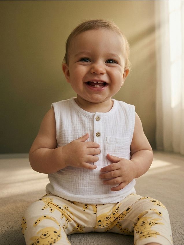 Sinsay - Tricou din bumbac fără mâneci cu nasturi - multicolor