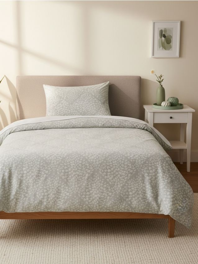 Sinsay - Sada saténovej posteľnej bielizne - svetlošedá