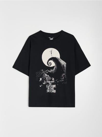 Βαμβακερό μπλουζάκι με στάμπα Nightmare Before Christmas