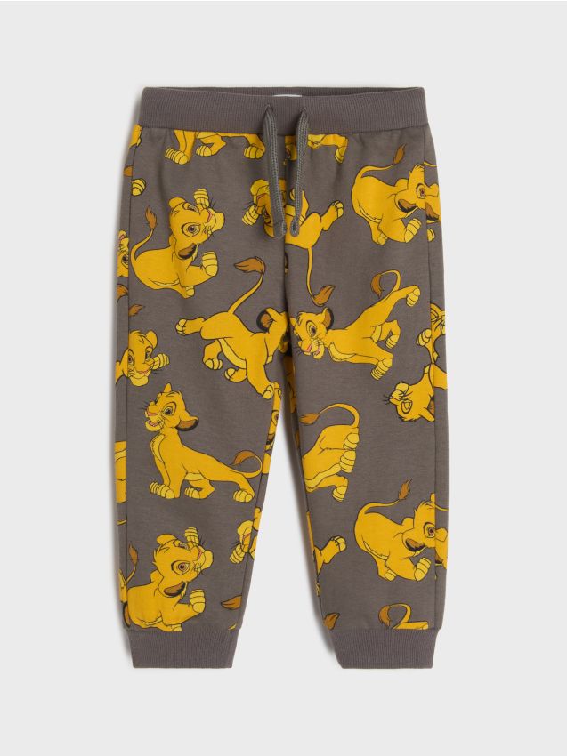 Sinsay - Pantaloni sport The Lion King - gri-închis