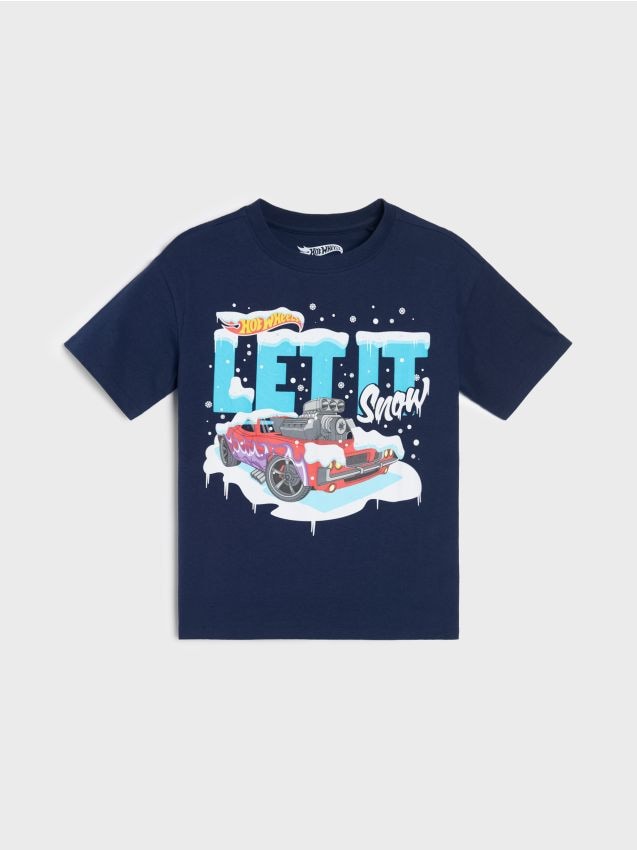 Sinsay - Tricou Hot Wheels - bleumarin