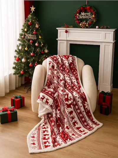 Візерунковий різдвяний плед