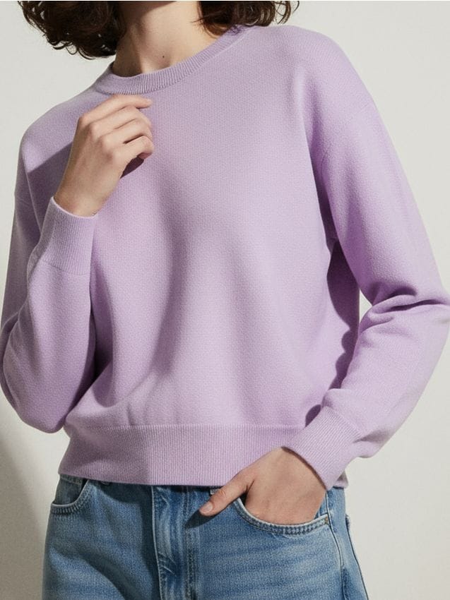 Sinsay - Pulover basic ușor - mov