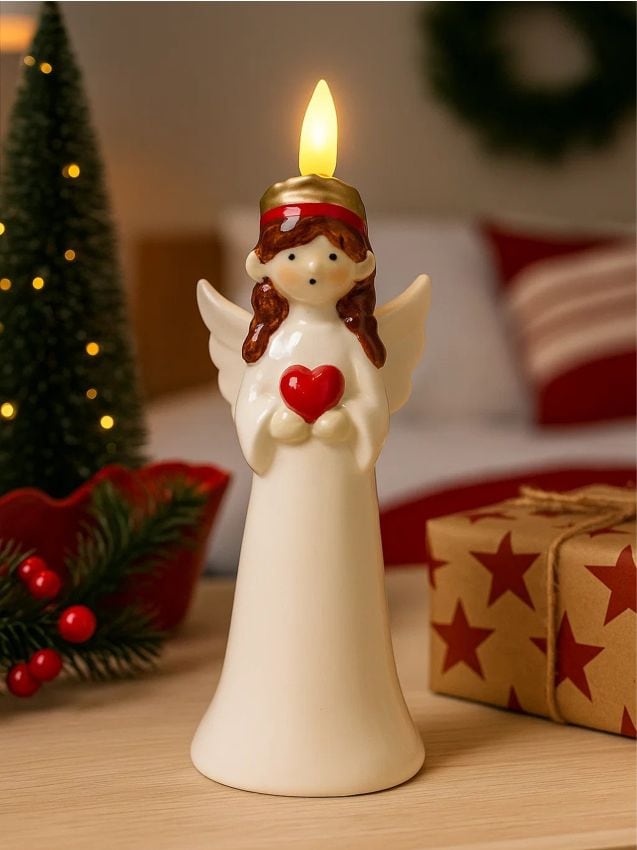 Sinsay - Vianočná lampa v tvare anjelika - červená