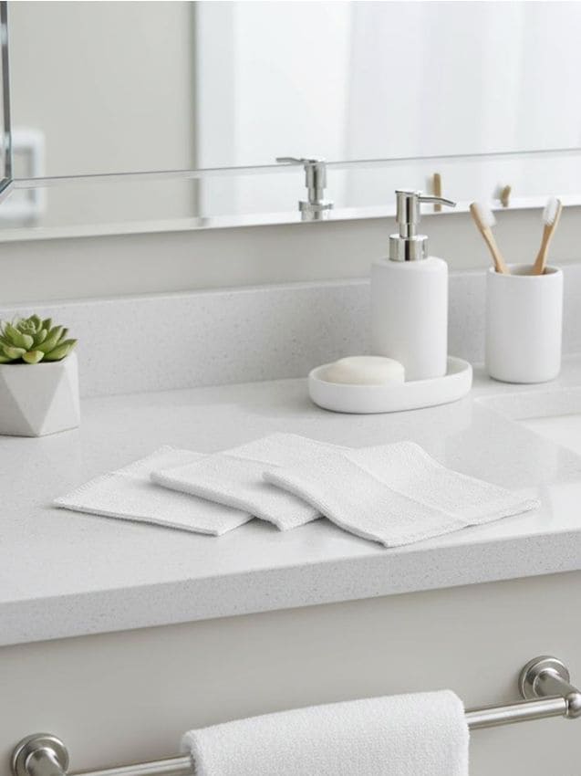 Sinsay - Sada bavlnených uterákov s strapcami 3 pack - biela