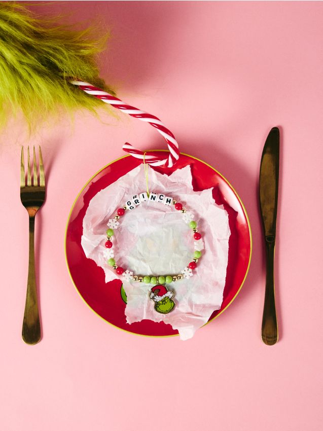 Sinsay - Lănțișor pentru telefon din mărgele, cu pandantiv Grinch - multicolor