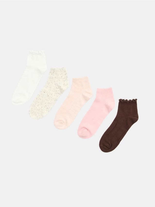 Sinsay - Set de 5 perechi de șosete cu striații și bumbac - multicolor
