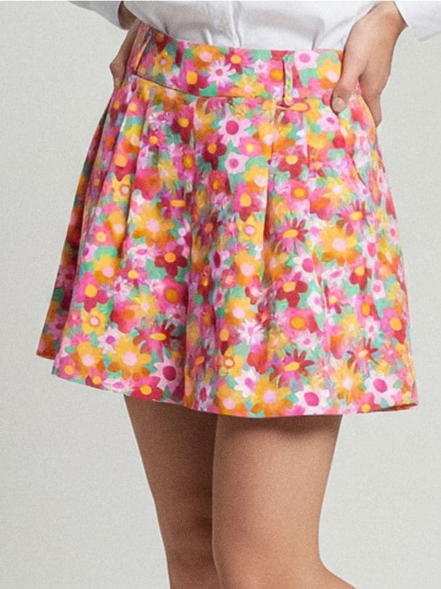 Sinsay - Pantaloni scurți cu imprimeu floral - multicolor