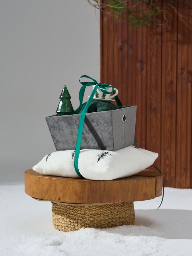 Sinsay - Úložný kôš so štruktúrovaným vzorom - svetlošedá