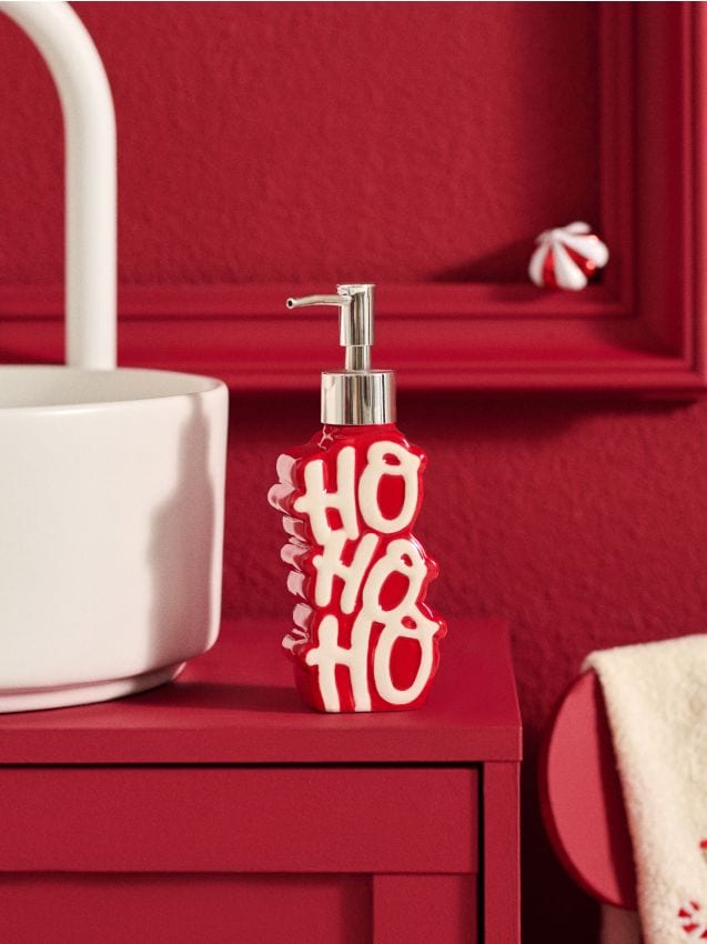 Sinsay - Dávkovač na mydlo s vianočným motívom - červená