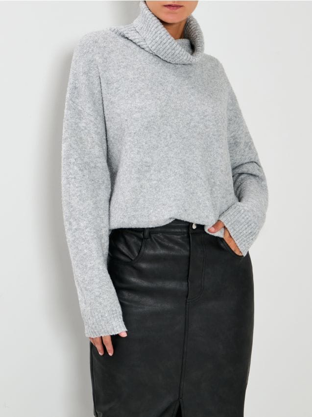 Sinsay - Melanžový rolák - svetlošedá