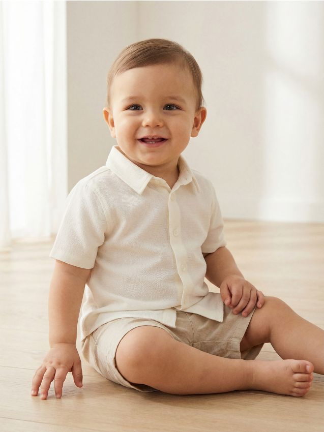 Sinsay - Bluză din bumbac cu mânecă scurtă - alb