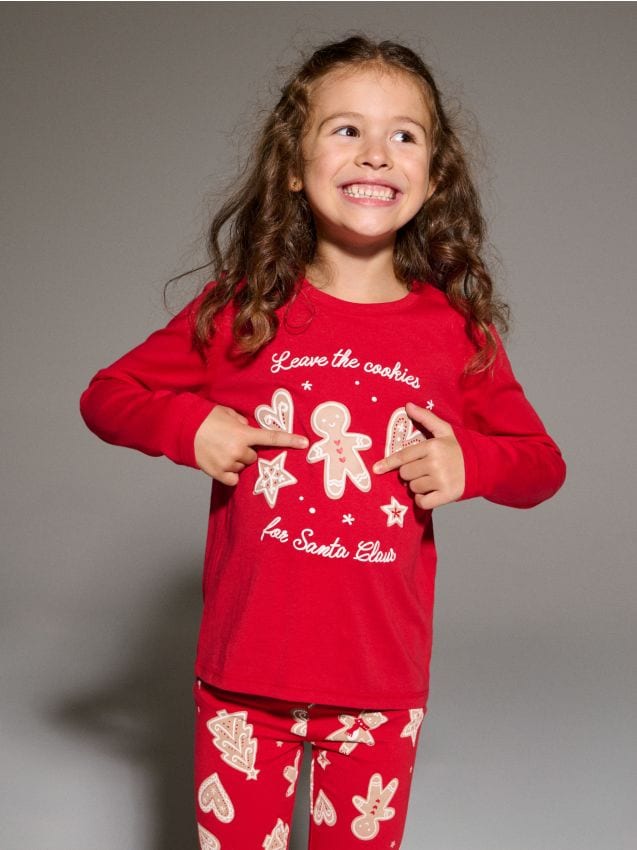 Sinsay - Tricou oversize din bumbac cu imprimeu - roșu