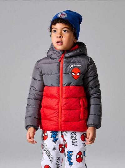 Ge quiltete Pufferjacke mit Kapuze Spider-Man